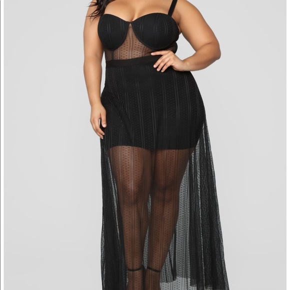 Dresses & Skirts - Couture Addict Mesh Dress - Black size 2x